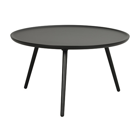Apvalus kavos staliukas Daisy, 80 cm (juoda)